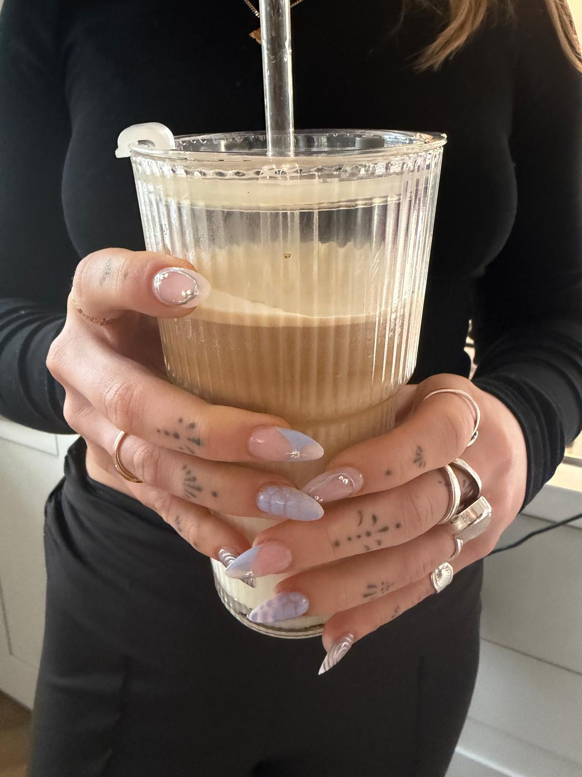 Ice Coffee Cup With Lid & Straw
