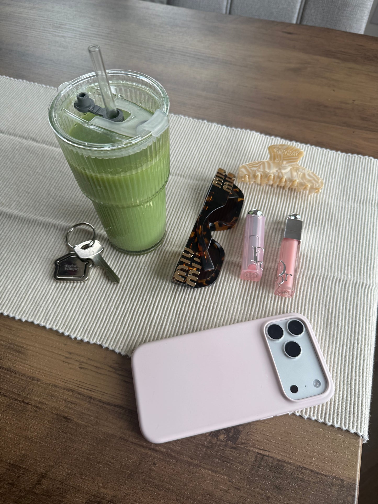 Ice Coffee Cup With Lid & Straw