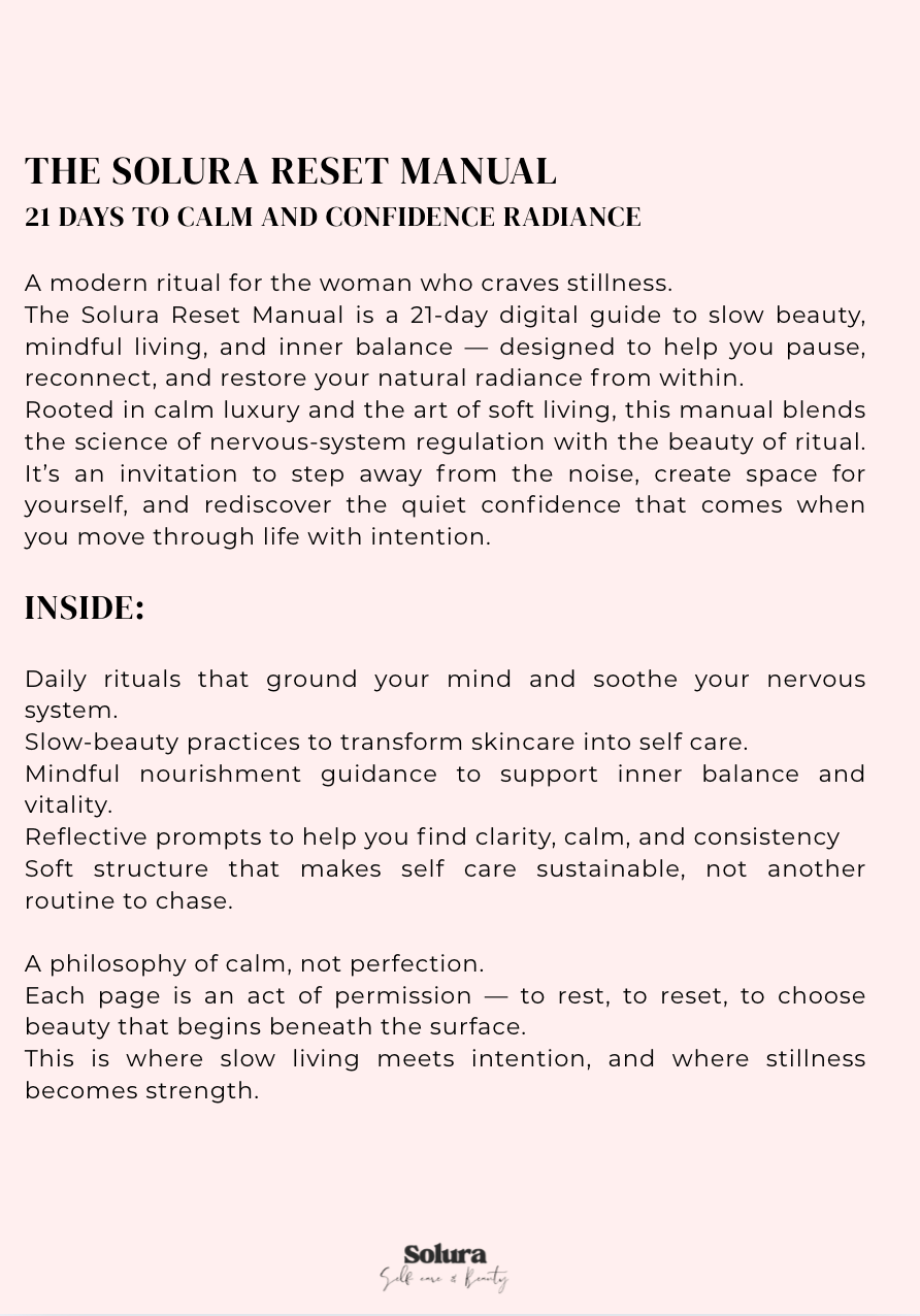 The Solura Reset Manual - Glow From Within