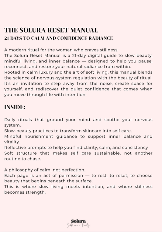 The Solura Reset Manual - Glow From Within
